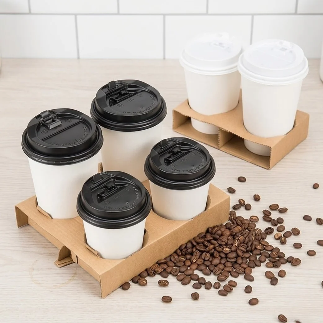 Bardak Taşıma Kutusu Tepsi Modelli Özel Baskı Yapılabilir