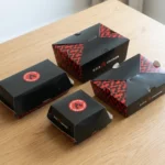 Logo Baskılı Hamburger Kutusu Siyah Renkli