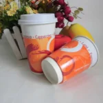 Renkli Logo Baskılı Çift Duvarlı Karton Bardak