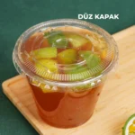 PET Bardak Düz Kapak