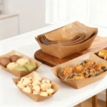 İç Dış Kraft Karton Kayık Tabak