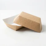 İç Beyaz Dış Kraft Karton Kayık Tabak